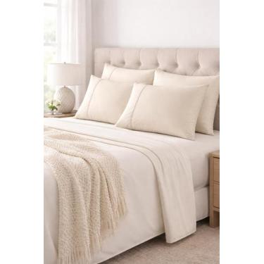 Imagem de Jogo de Lençol King 600 Fios 4 Peças completo algodao egipcio - Rafalo