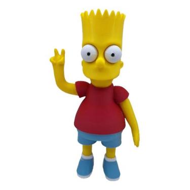 Imagem de Action Figure Boneco Bart Simpsons Desenho Cartoon 15cm Fofo - Genéric