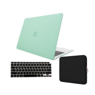 Imagem de Kit capa case para macbook air 15.3" a2941 a3114 a3241 + protetor tecl