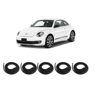 Imagem de Kit Borracha Vedação Das 4 Portas + Borracha Do Porta Malas New Beetle