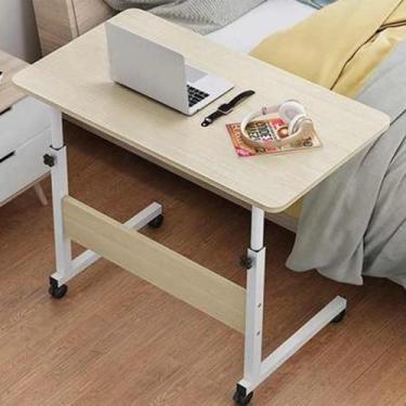 Imagem de Mesa Multifuncional para Notebook Computador Rodinhas Altura Ajustável