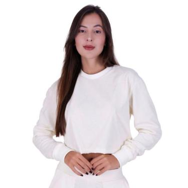 Imagem de Casaco de Moletom Feminino Blusa de Inverno Manga Longa Moletinho -c12