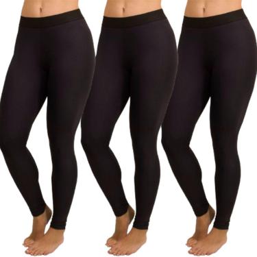 Imagem de KIT 3 Calça Térmica Proteção UV Vekyo Segunda Pele Moda Fitness Tamanho:M;Cor:;Gênero:F...