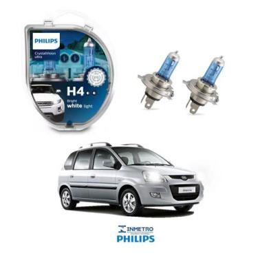 Imagem de Lâmpadas Farol Hyundai Matrix Philips H4 CrystalVision