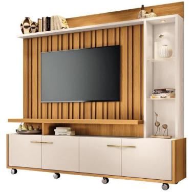 Imagem de Estante Painel Para 60 Pol Com Led Ian B01 Cinamomo Off White - LYAM D