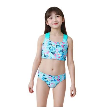 Imagem de Biquíni Infantil Borboletas Confortável e Delicado Praia - - anjo da m