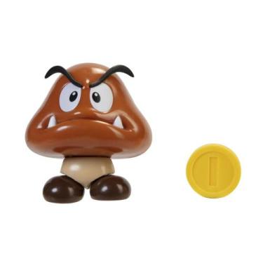 Imagem de Boneco Super Mario Articulado Goomba 8cm - Candide 3007