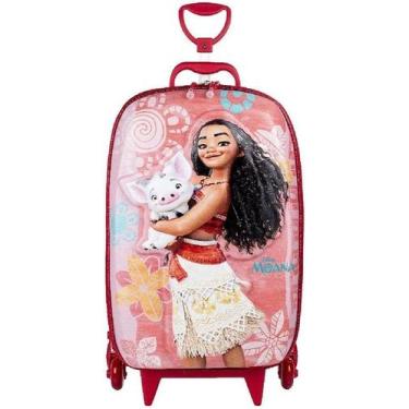 Imagem de Mochila com 3 rodinhas Moana Malinha escolar Maxtoy