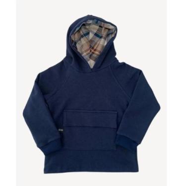 Imagem de Moletom com Capuz Mantel - Blumen Baby, Azul escuro, 2 anos