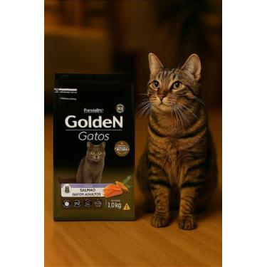 Imagem de Ração Golden Gatos Adultos Sabor Salmão  1kg - no-brand