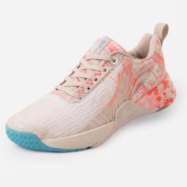 Imagem de Tênis Lynd Fractal Esportivo Feminino, 38, Bege, Coral