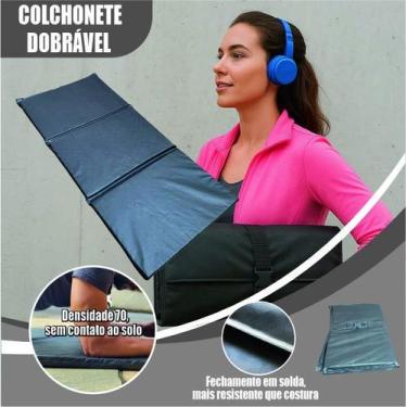 Imagem de Colchonete PVC Dobrável Academia Exercícios Ginástica Tapete - Resilie