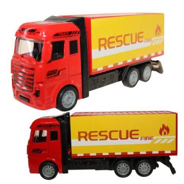 Imagem de Caminhão De Ferro,Plastico Colecionáveis Modelo:Bombeiro Bau - JJT