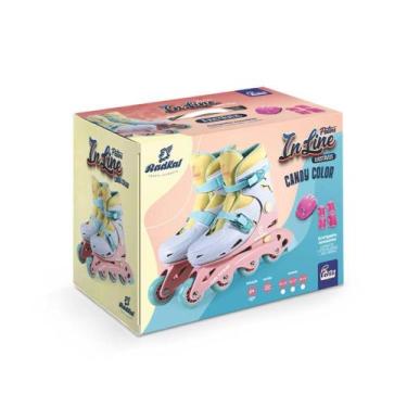 Imagem de Patins Inline Candy Color Com Acessórios 34-37 AD-03RX Fenix