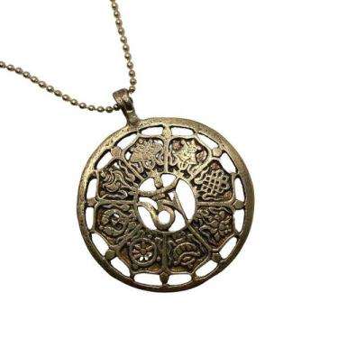 Imagem de Colar Mandala Tibetana da Fortuna - Atraia Prosperidade e Boa Sorte - 