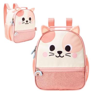 Imagem de Lancheira Bolsa Térmica Gatinho Buba Zoo Infantil Rosa 21061