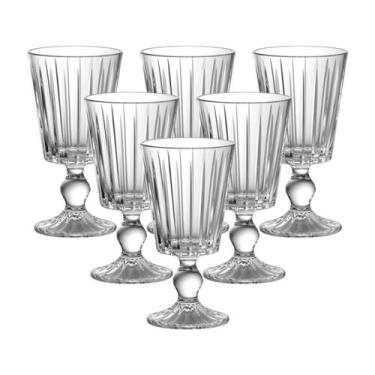 Imagem de Jogo 6 Taças Vinho Água Suco Cristal Soho 330ml Transparente Luxo Eleg