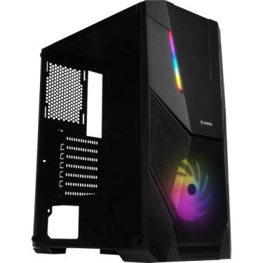 Imagem de Gabinete Gamer Fortrek Black Hawk RGB Preto Mid Tower Acrílico USB 3.0