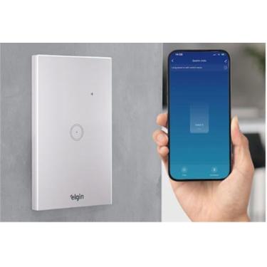 Imagem de Interruptor Inteligente 1 Botao Branco 4x2 WiFi Elgin