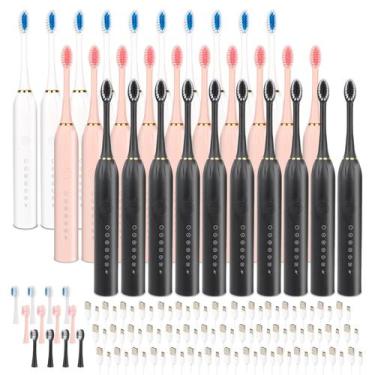Imagem de Escova de Dentes Elétrica Recarregável 30 Unidades 6 Modos IPX7 - Marc