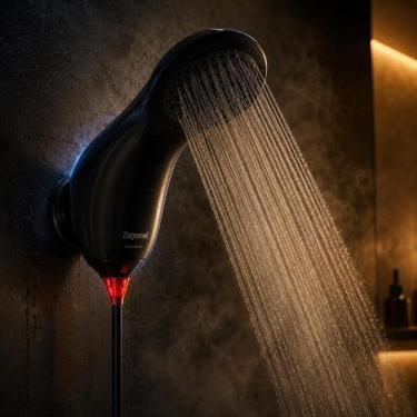 Imagem de Chuveiro Ducha Sublime Black Eletronica Zagonel 127v ou 220v Moderna G