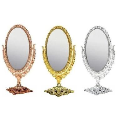 Imagem de Espelho de Mesa Oval Princesas Giratório 360 para Maquiagem - Ami, Ros