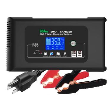 Imagem de Carregador de Bateria RCGCBC 35A 12V/24V LiFePO4 e Chumbo-Ácido, 12V/2