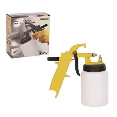 Imagem de Pistola Pintura Ar Direto Pulverizadora Compressor Pinta Parede Ferram