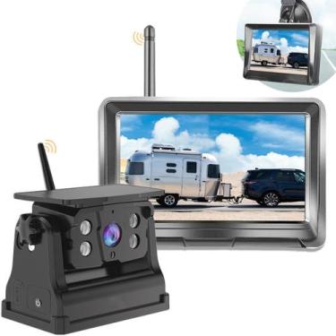 Imagem de Câmera de ré sem fio LASTBUS com monitor de 5" à prova dágua IP69