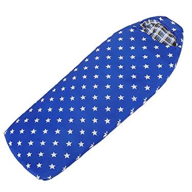 Imagem de Saco de dormir ultra quente e leve para adultos, saco de dormir quente para uma pessoa única de 3 estações, saco de dormir compacto, adequado para adultos e crianças para acampar, caminhadas, viagens, interior e exterior - azul Supe