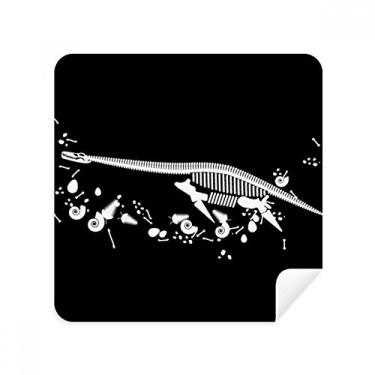 Imagem de Dinosaur Bone Bones Pano de limpeza de tela para óculos pequenos, tecido de camurça, pacote com 2