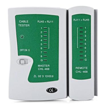 Imagem de Testador de Cabo de Rede Conector RJ45 e RJ11 Rede Telefonia