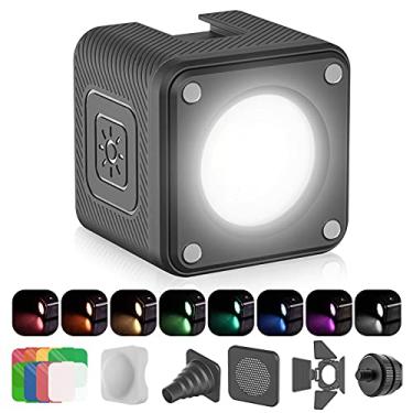 Imagem de Kit de iluminação de câmera ULANZI À prova d'água IP68, 8 filtros de gel coloridos, luz de preenchimento portátil para foto, regulável 5.500 K CRI95+ para câmera de ação, DSLR Sony, Canon, Nikon