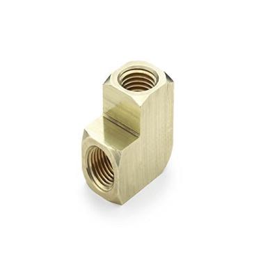 Imagem de Parker 2202PA-2-2-pk20 encaixe de tubo, tubo fêmea para macho, latão, tubo fêmea e tubo macho SAE extrudado cotovelo de 90 graus, 0,95 cm (pacote com 20)
