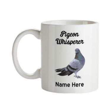 Imagem de Caneca personalizada do sussurrador de pombo, itens de pombo, caneca de café de pombo, presente de amante de pombo, ideia de de pombo, caneca de pombos com nome personalizado, xícara de café de pombos