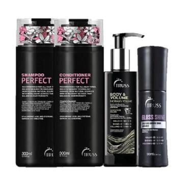 Imagem de Truss Perfect Shampoo 300ml Condicionador 300ml Body E Volume 250ml Gl