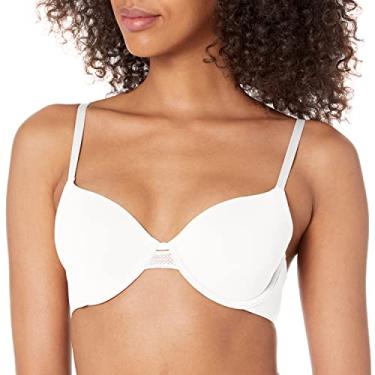 Imagem de Calvin Klein Sutiã feminino com , flexível, levemente forrado, cobertura perfeita, Branco clássico, 36A