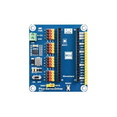 Imagem de Waveshare Servo Driver Module For Raspberry Pi Pico Ideal for Controlling Robotic Arm or Hexapod Walker 16-Channel Outputs 16-Bit Resolution