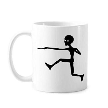 Imagem de Caneca alienígena do universo monstro pulando alienígena cerâmica copo de porcelana louça