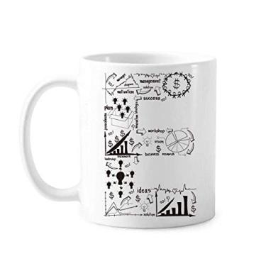Imagem de Simple Work Brainstorm Data Curve Ilustração Caneca Cerâmica Café Porcelana Utensílios de Mesa