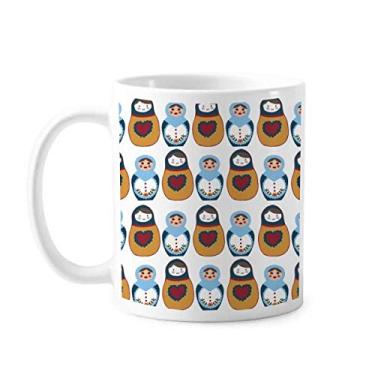 Imagem de Pôster da boneca Rússia Matryoshka Caneca Cultura Country Cerâmica Copo de Porcelana Café Utensílios de Mesa