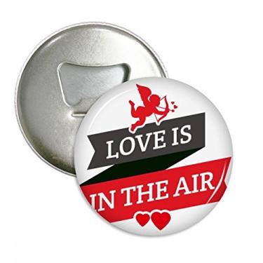 Imagem de Emblema multifuncional com ímã de geladeira para dia dos namorados Love Is In The Air