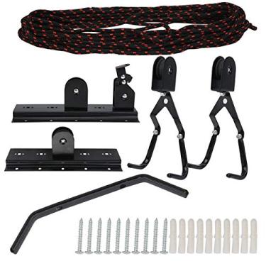 Imagem de Gancho de teto de bicicleta, suporte de teto de bicicleta, forte resistente a arranhões fácil instalação caiaques duráveis para bicicleta