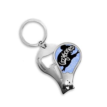 Imagem de Esboço preto bicho-preguiça natural cortador abridor de unhas chaveiro tesoura