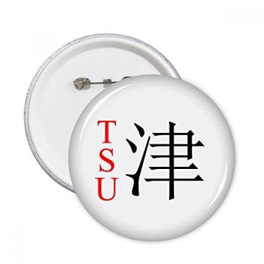 Imagem de Tsu Japaness City Name Red Sun Flag Round Pins Badge Button Emblema Acessório Decoração 5 peças