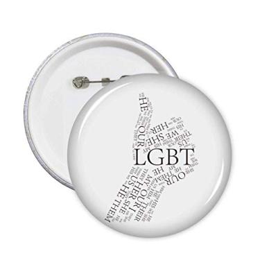 Imagem de Bandeira do arco-íris LGBT ótimo presente Art Deco alfinetes da moda emblema botão decoração acessório 5 peças