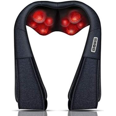 Imagem de Mo Cuishle Shiatsu Massageador de ombro e pescoço com calor, massagem elétrica de tecido profundo 4D, melhores presentes para mulheres, homens, mãe, pai, dia dos pais, dia das mães, presentes de Natal