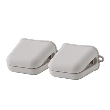 Imagem de Luvas de isolamento térmico de silicone luvas de forno engrossadas luvas de forno luvas impermeáveis resistentes ao calor para assar grelhar cozinhar cozinha micro-ondas, cinza