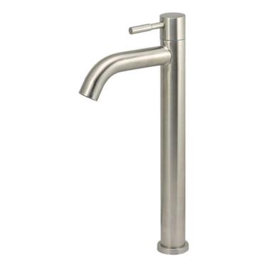 Imagem de Torneira Aço Inox Escovado Lavatório Mesa Alta 1/4V