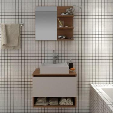 Imagem de Gabinete Para Banheiro Com Espelheira Bn3608 Tecno Mobili